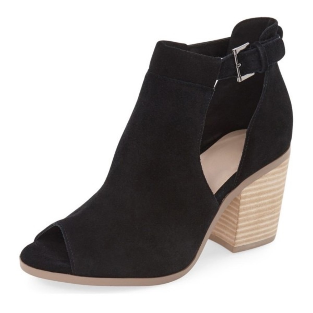 Gap suede open toe heels